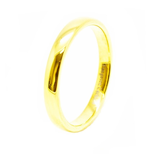 Unisex Golden Colored Tungsten Wedding