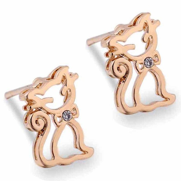 YAZILIND Charming Plated Zirconia Earrings