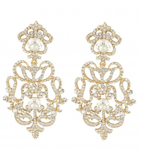 EVER FAITH Austrian Chandelier Gold Tone