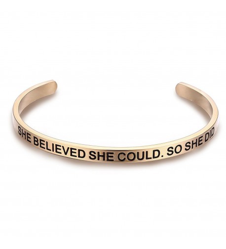 LAVUMO Believed Could Bracelet Inspirational