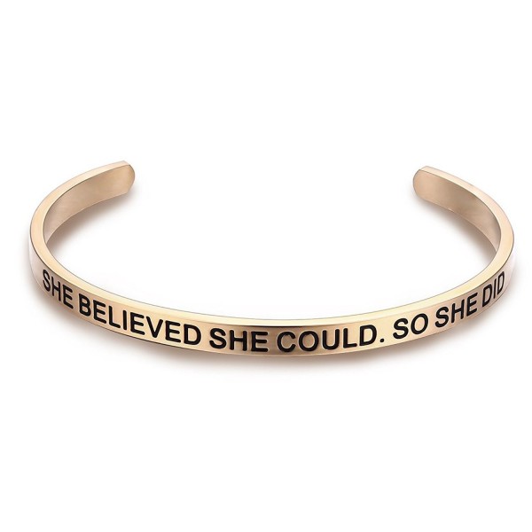 LAVUMO Believed Could Bracelet Inspirational