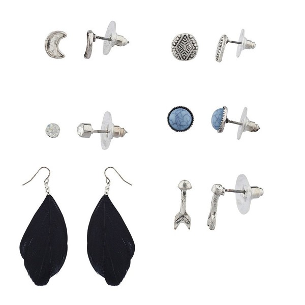Lux Accessories Feathers Multi Earring Lux Accessories Feathers Multi Earring
