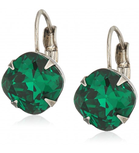 Sorrelli Essentials Emerald Cushion Earrings