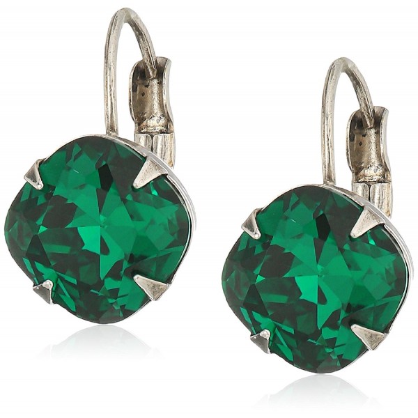 Sorrelli Essentials Emerald Cushion Earrings