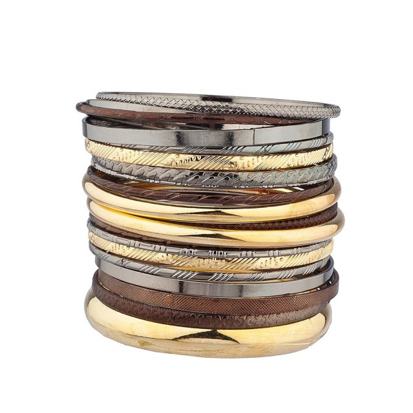 Lux Accessories Textured Multiple Bangle