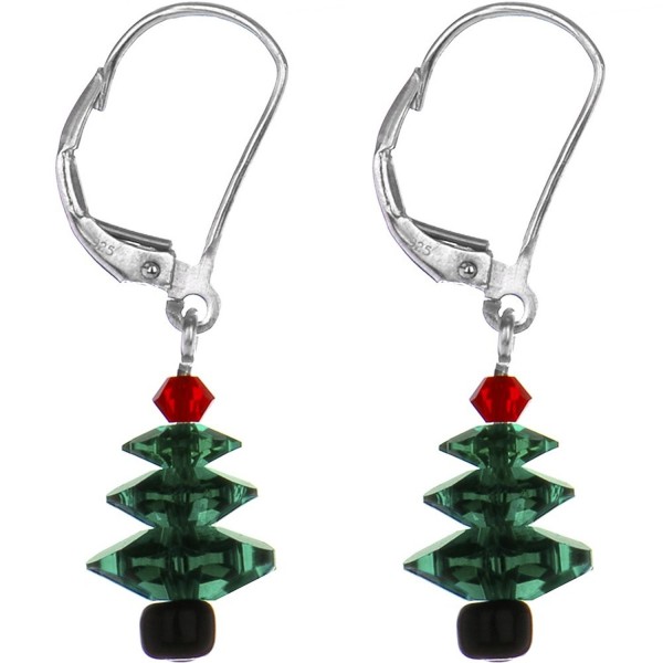 Christmas Earrings Created Swarovski Crystals