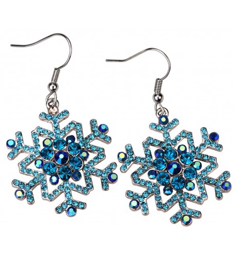 YACQ Jewelry Snowflake Earrings Christmas