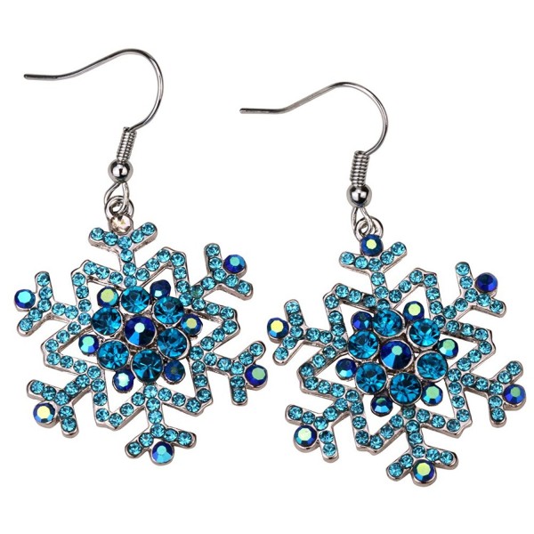 YACQ Jewelry Snowflake Earrings Christmas