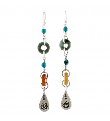 NOVICA Multi Gem Sterling Earrings Adventure