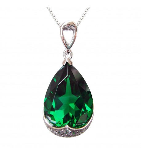 Navachi Sterling Emerald Az9639p Necklace