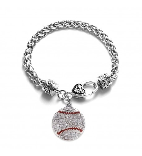 Inspired Silver Baseball Lobster Bracelet