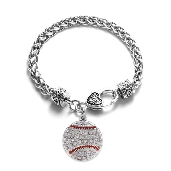 Inspired Silver Baseball Lobster Bracelet