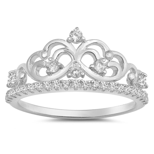 Clear Tiara Filigree Sterling Silver