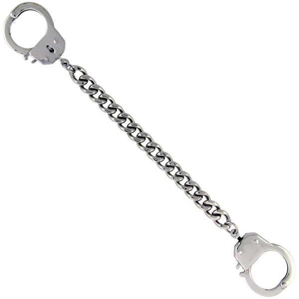 Stainless Steel Handcuffs Bracelet for Women 3/8 inch wide- 7.25 inch ...