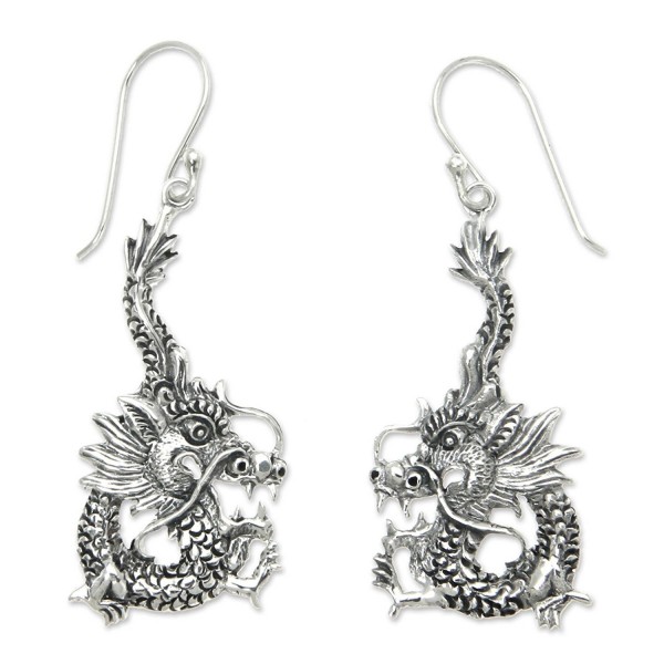 NOVICA Sterling Silver Earrings Splendor