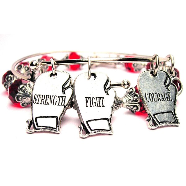 ChubbyChicoCharms Strength Courage Bracelet Adjustable