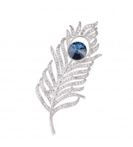 OBONNIE Silvery Crystal Rhinestones Peacock