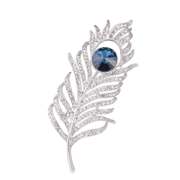 OBONNIE Silvery Crystal Rhinestones Peacock