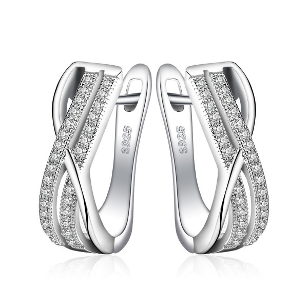 JewelryPalace Infinity Zirconia Anniversary Earrings