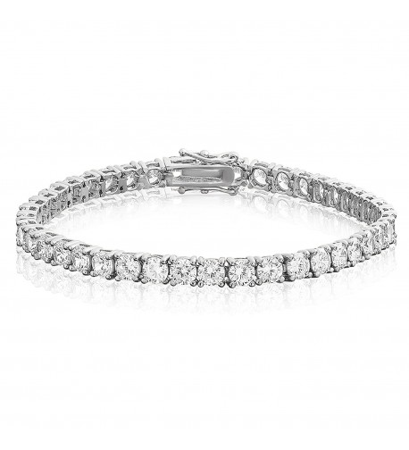 Rhodium Plated Zirconia Tennis Bracelet