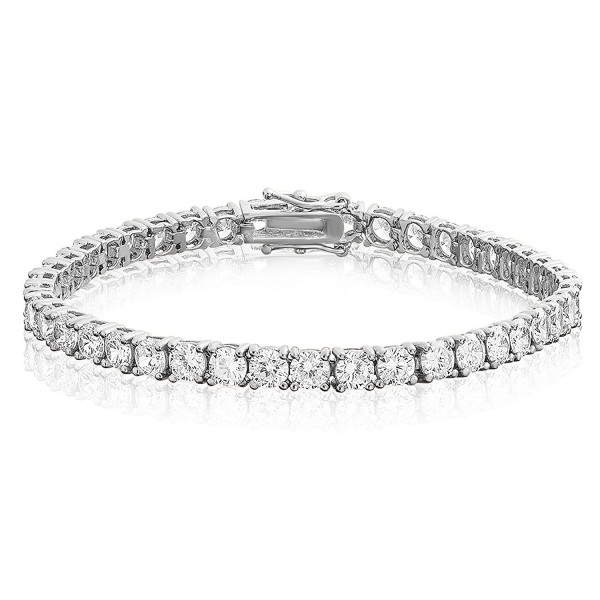 Rhodium Plated Zirconia Tennis Bracelet