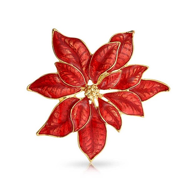 Bling Jewelry Plated Poinsettia Holiday