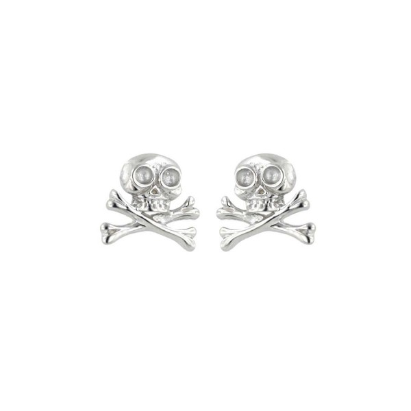 Sterling Silver Jewelry Crossbone Earrings