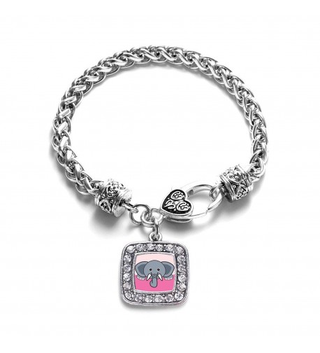 Peeking Elephant Classic Silver Bracelet