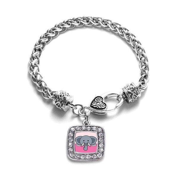 Peeking Elephant Classic Silver Bracelet