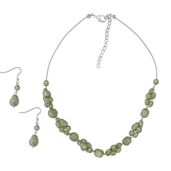 Handmade Jewelry Illusion Necklace Earring Handmade Jewelry Illusion Necklace Earring
