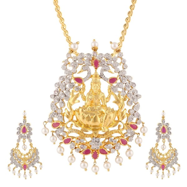 Swasti Jewels Lakshmi Necklace Earrings