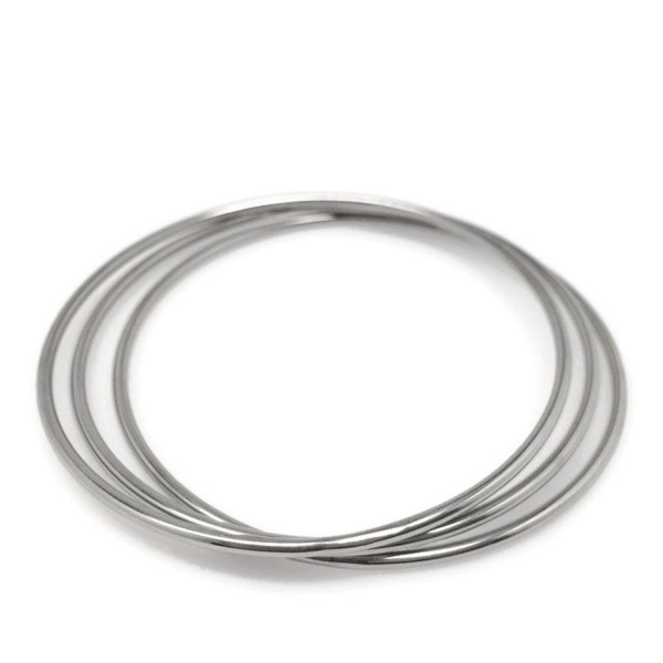 Round Stainless Steel Bangle Bracelets