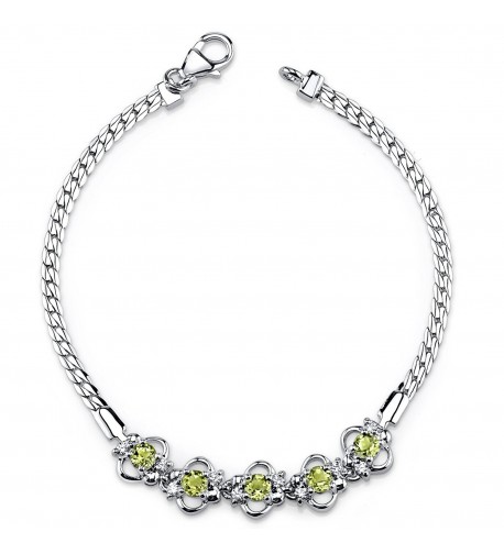 Peridot Bracelet Sterling Silver Accent