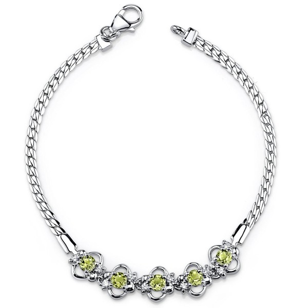 Peridot Bracelet Sterling Silver Accent