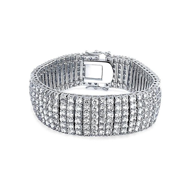 Bling Jewelry Bridal Bracelet Rhodium