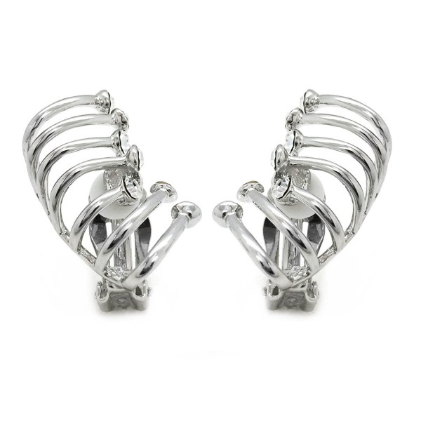 Climber Earrings Crystal Crawler Rhodium