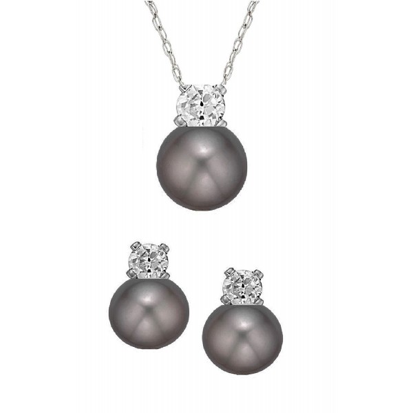 Sterling Cultured Freshwater Necklace Earrings