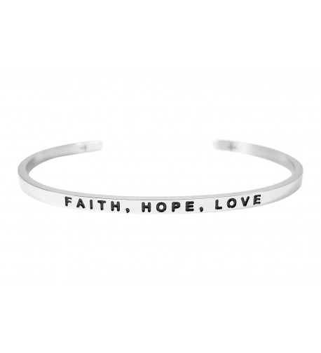 FAITH HOPE LOVE Bracelet Silver