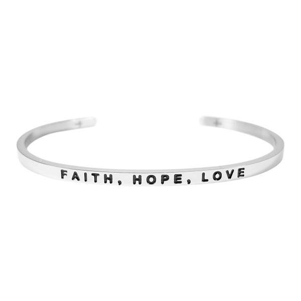 FAITH HOPE LOVE Bracelet Silver