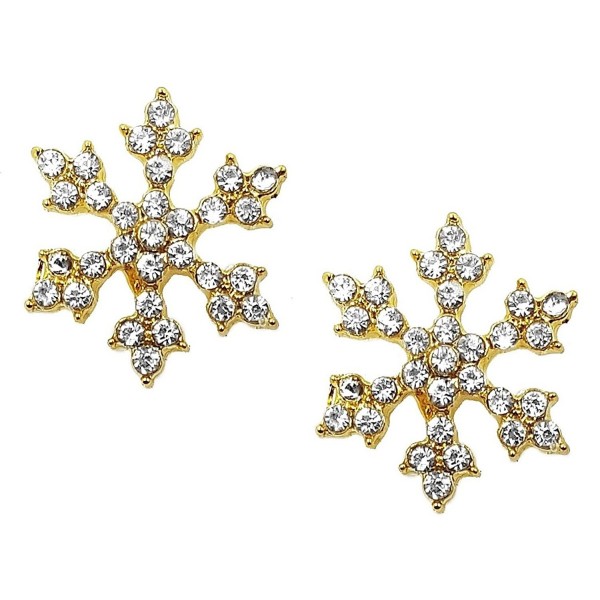 Sparkling Crystal Snowflake Earrings Christmas