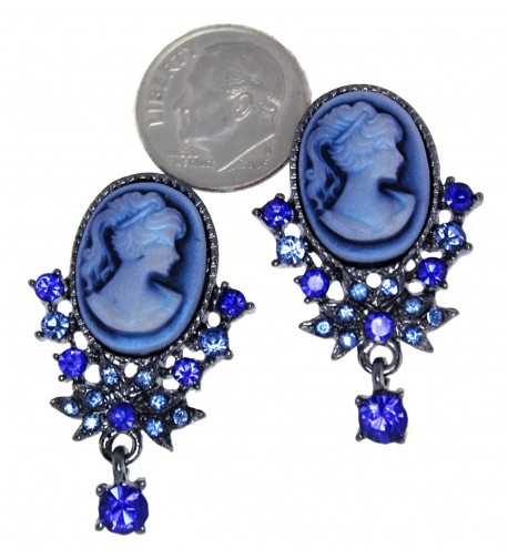 Victorian Design Simulated Rhinestone Earrings