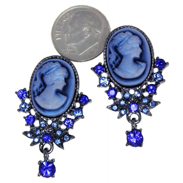 Victorian Design Simulated Rhinestone Earrings