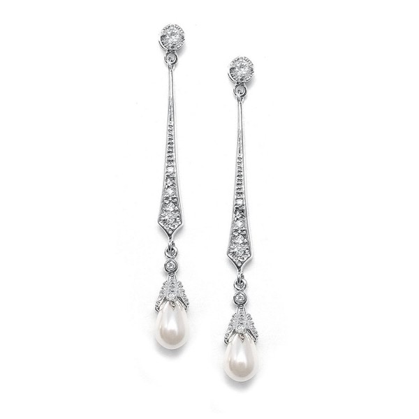 Mariell Zirconia Earrings Freshwater Weddings