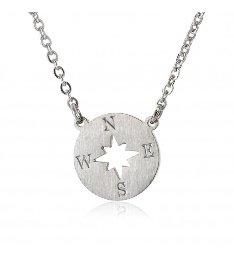 HUAN XUN Stainless Compass Necklace