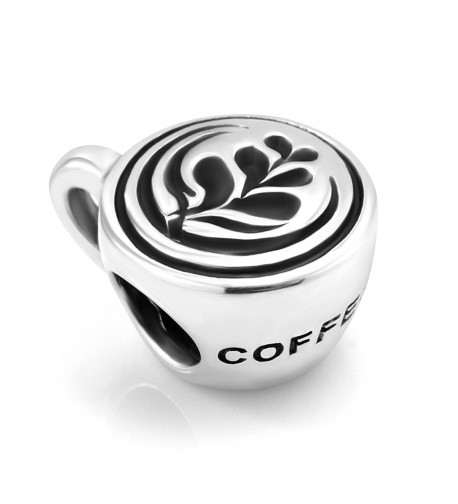 Sterling Silver Coffee Rosetta Heart