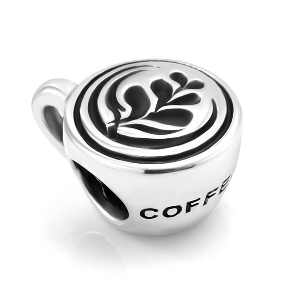 Sterling Silver Coffee Rosetta Heart