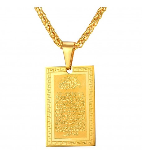 Islamic Inscription Pendant Jewelry Necklace