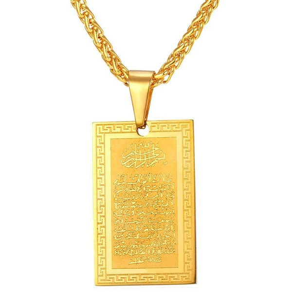 Islamic Inscription Pendant Jewelry Necklace