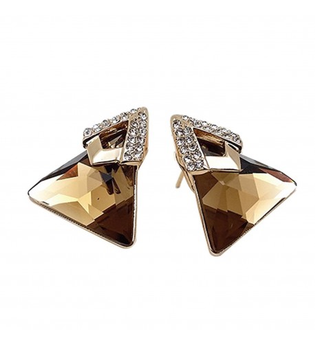 Triangle Swarovski Elements Crystal Earrings