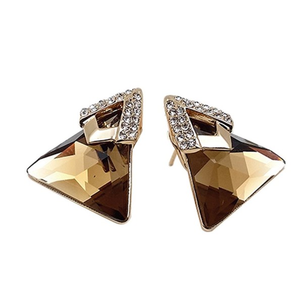 Triangle Swarovski Elements Crystal Earrings